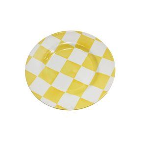 Royal Stafford Chequers Yellow Salad Plate Painterly Affects 88878